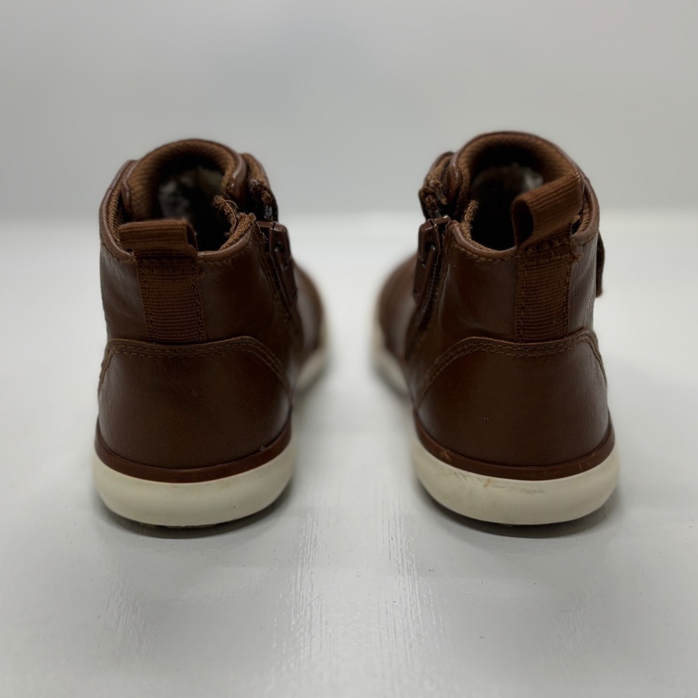 Wonder Nation Toddler Boys Brown High Top Sneakers Shoes Size 10 Casual Hook Loo - Picture 5 of 7